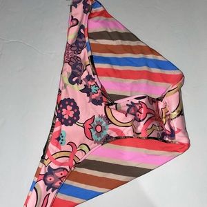 Maaji reversible striped and floral bikini bottom